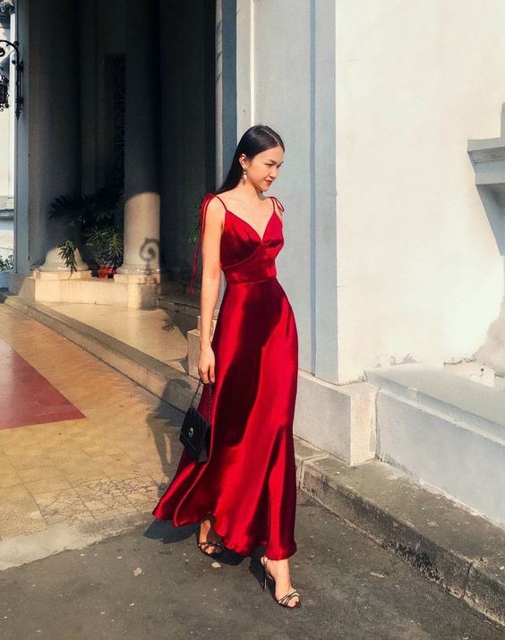 Robe de bal rouge, robe de soirée fg2254