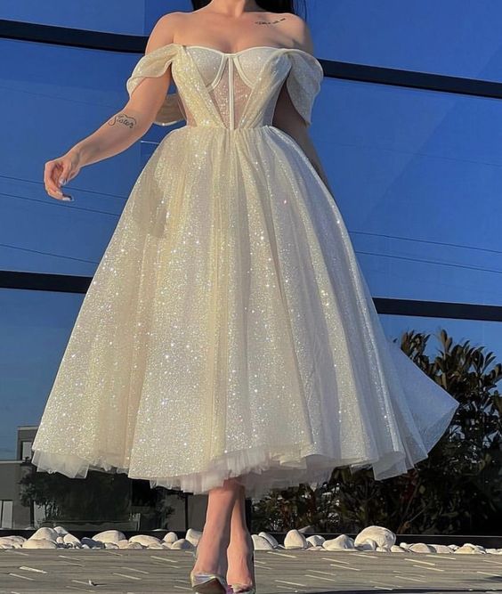 Ivory prom dresses, shinny prom dresses, custom make evening dresses f formalgowns Ivory prom dresses, shinny prom dresses, custom make evening dresses f formalgowns