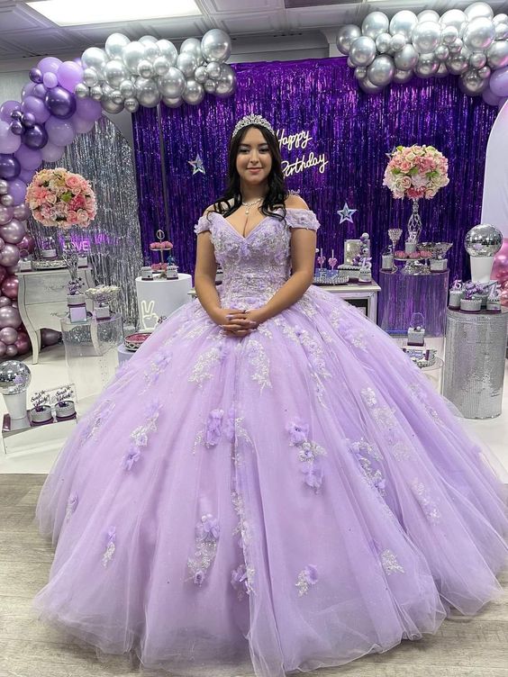 Prinzessin Lila Ballkleid Kleider fg1233