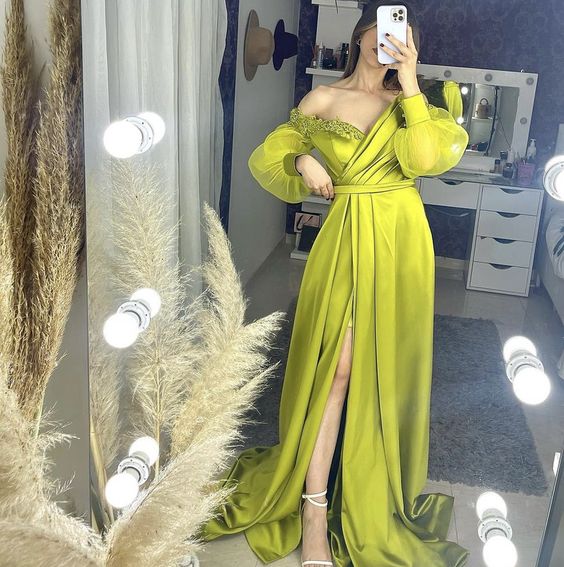 Grüne Ballkleider Elegantes Langes Abendkleid fg1297