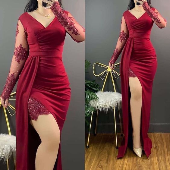 Burgundy Prom Dresses,Elegant Prom Gowns fg1822