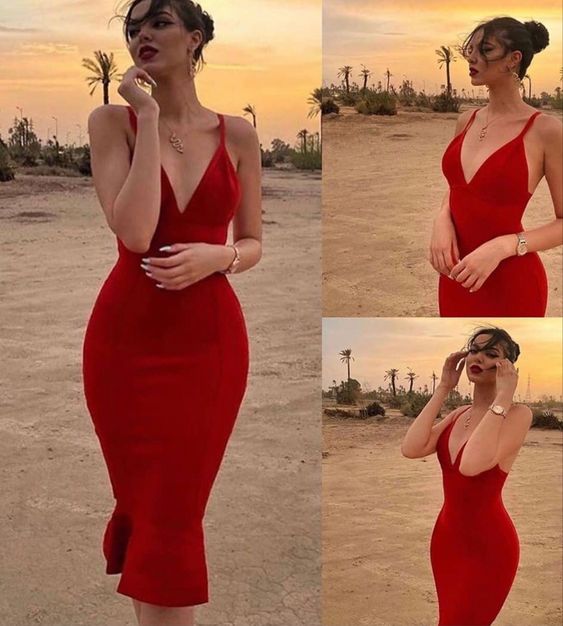 sexy red prom dress evening dress fg1433