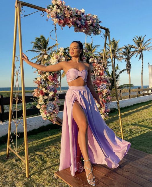 Robe de bal lilas à la mode, nouvelle collection, robe de soirée fg2044