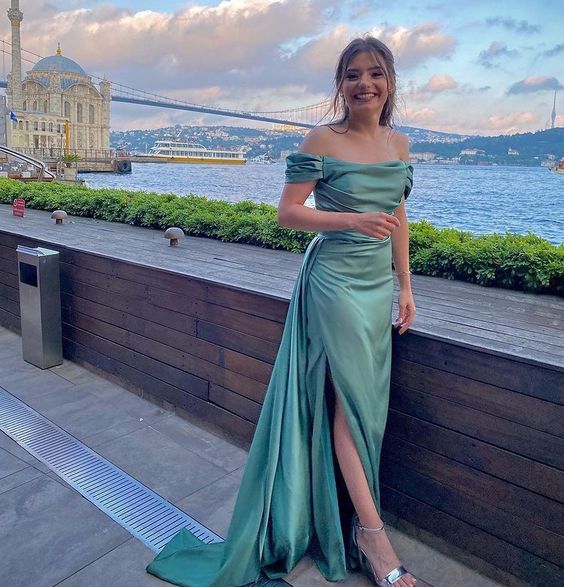 Grünes Abendkleid Langes Ballkleid Partykleid fg2333