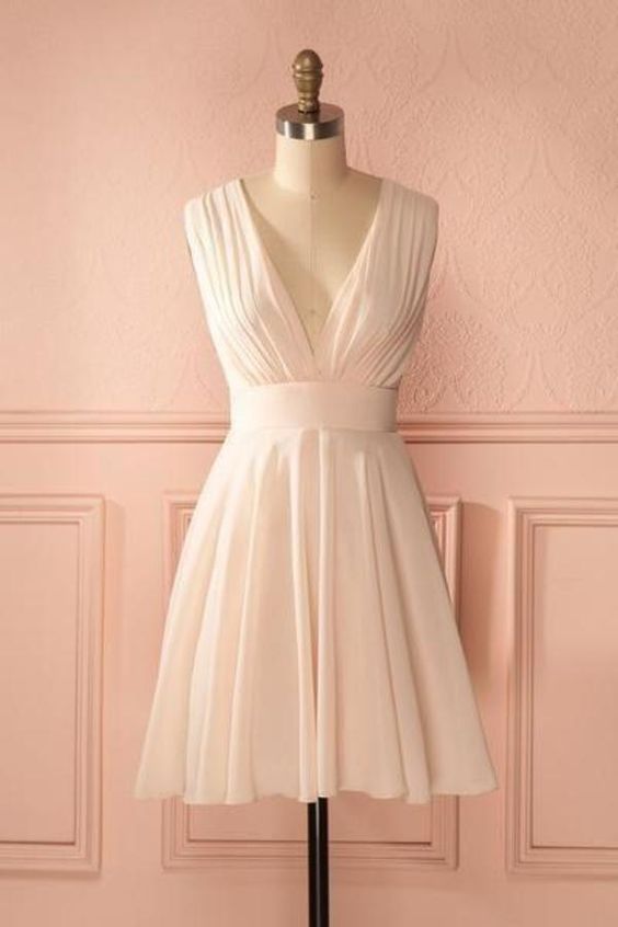 Robe de soirée en mousseline à col en V profond fg1144