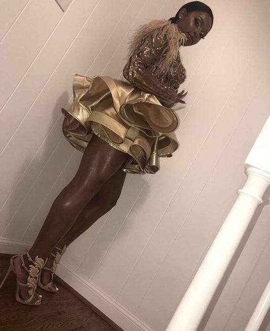 Robe de soirée courte trapèze fg1069