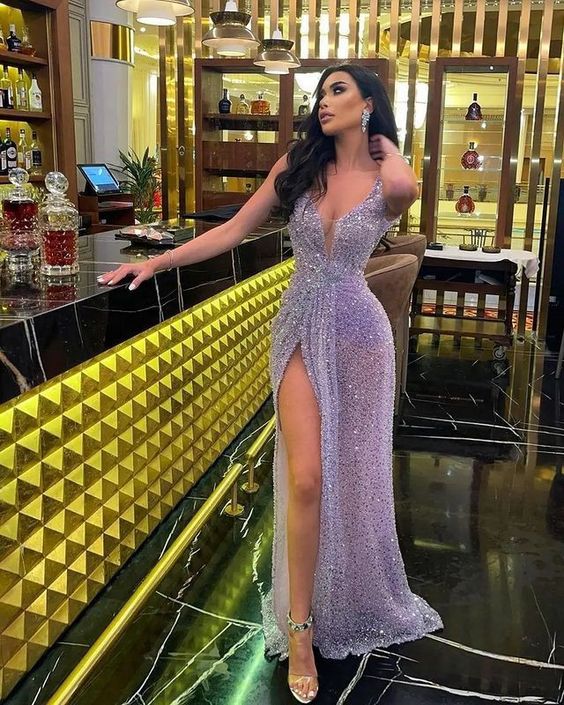 Purple Prom Gown,Long Sequin Prom Dress, Prom Party Dress fg2253 formalgowns Purple Prom Gown,Long Sequin Prom Dress, Prom Party Dress fg2253 formalgowns
