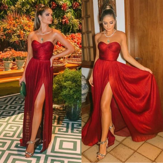 Fashion Red Prom Dresses Long Sexy Prom Dress fg2831