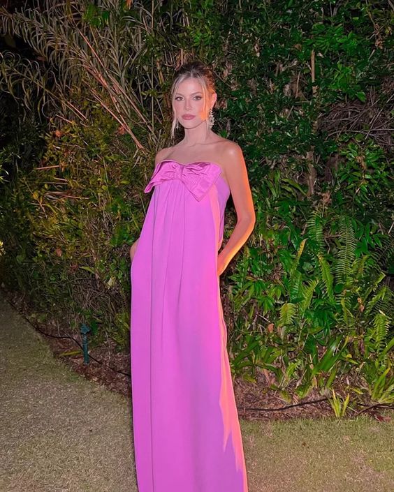 Rosa langes Ballkleid, rosa Abendkleid fg3290