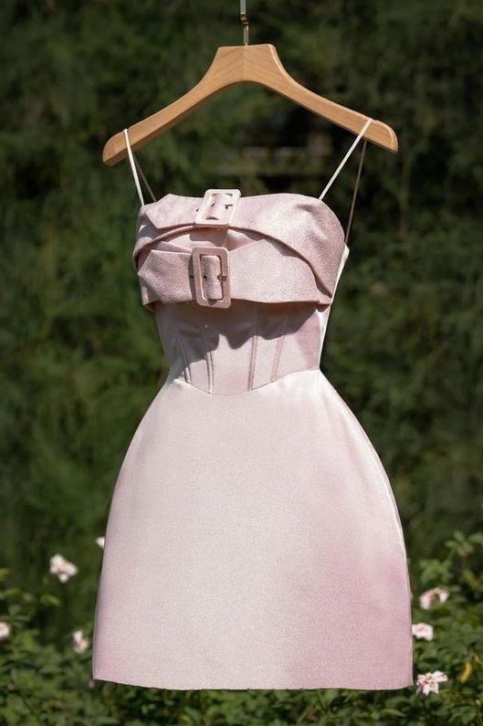 Rosa Party-Ballkleid, Abschlussballkleid, Heimkehrkleid fg1317