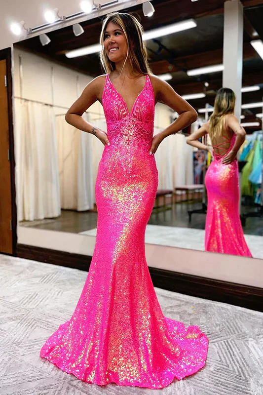 Sequin Prom Dresses Long Sexy Prom Dress fg2795