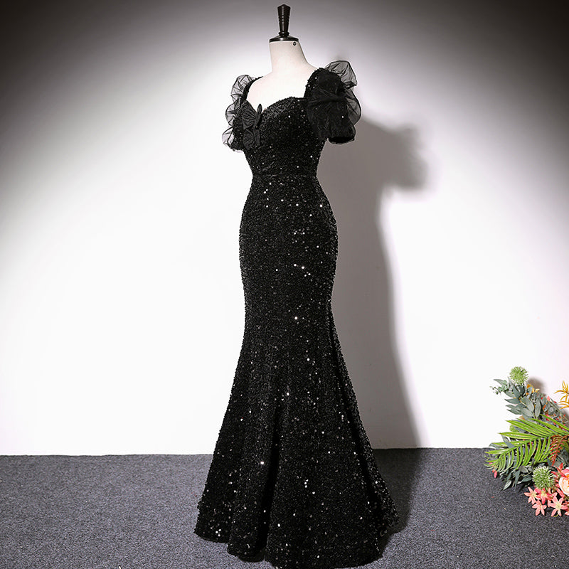 Mermaid black evening dress new prom dress party gowns fg212