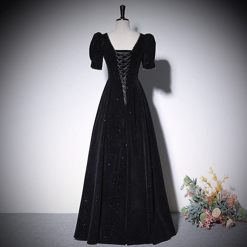 Black a line evening dress new prom dress party gowns fg222