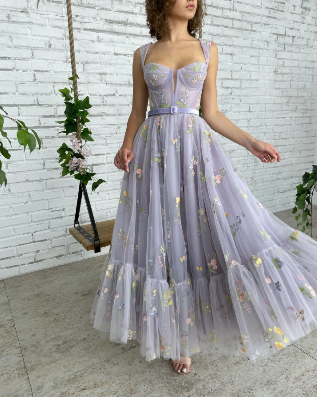 Robe de soirée à bretelles, robe de bal fg253