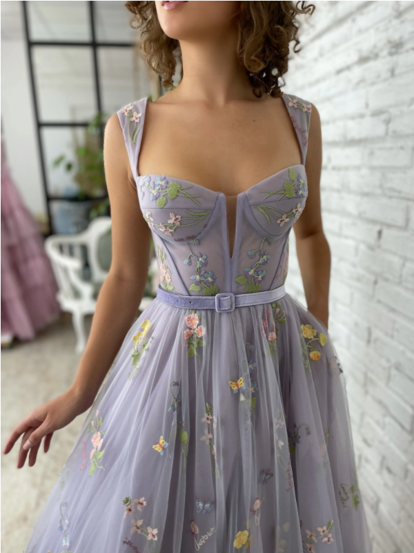Robe de soirée à bretelles, robe de bal fg253