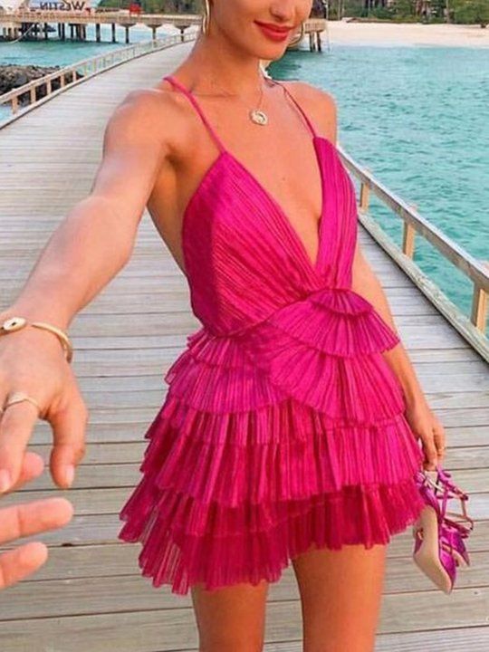 Robe courte de bal/de demoiselle d'honneur/de soirée de mariage/mini-robe fg45