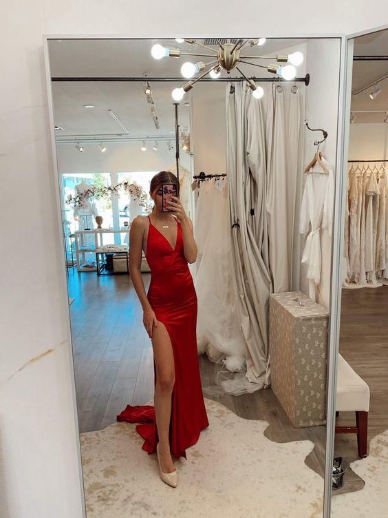 sexy Prom Dress red Prom Dresses fg524