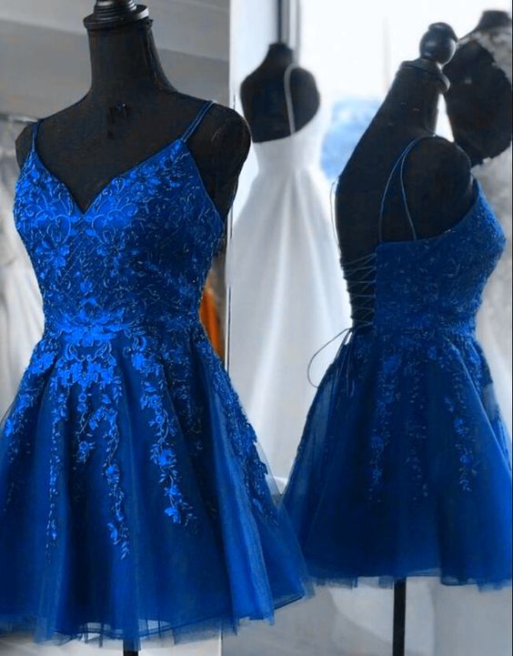 Jolie robe de soirée courte en tulle et dentelle fg61