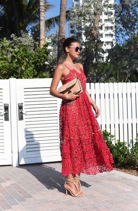 Sexy Prom Dress,Red Prom Dress,Lace Prom Dress,Spaghetti Prom Dress fg76