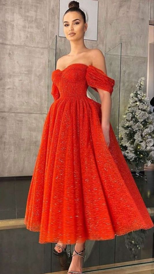 Robe de bal en tulle rouge, robe de soirée en tulle, robe de soirée formelle fg781