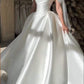 Vintage wedding dress Off the shoulders for women Satin lace-up bridal dress Custom made     fg6129