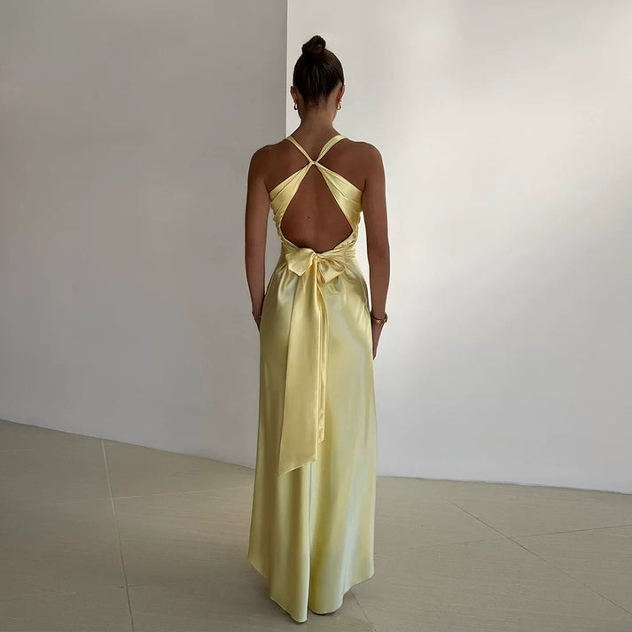 V-neck Dress Yellow main image 0
