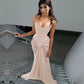 Pink vintage elegant beaded chiffon evening dress    fg7371