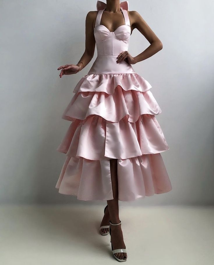 Elegant Formal Sleeveless Satin Evening Dress Pink fg4400 – formalgowns