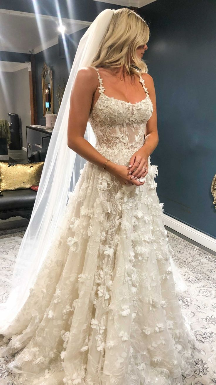 strapless open back dress 3D Flowers Appliques Long Wedding Dress Princess Bridal Gown fg7373 –  formalgowns