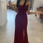 Burgundy sparkly glitter prom dress long evening dress      fg4920