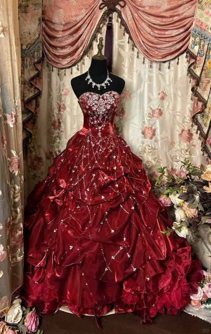 A line burgundy quinceanera dress for girls birthday party prom dresse formalgowns A line burgundy quinceanera dress for girls birthday party prom dresse formalgowns