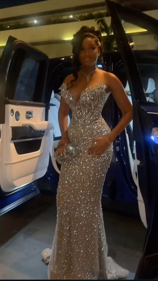 Colors G842 Colors Long Cap Sleeve Formal Mermaid Prom Gown main image 0