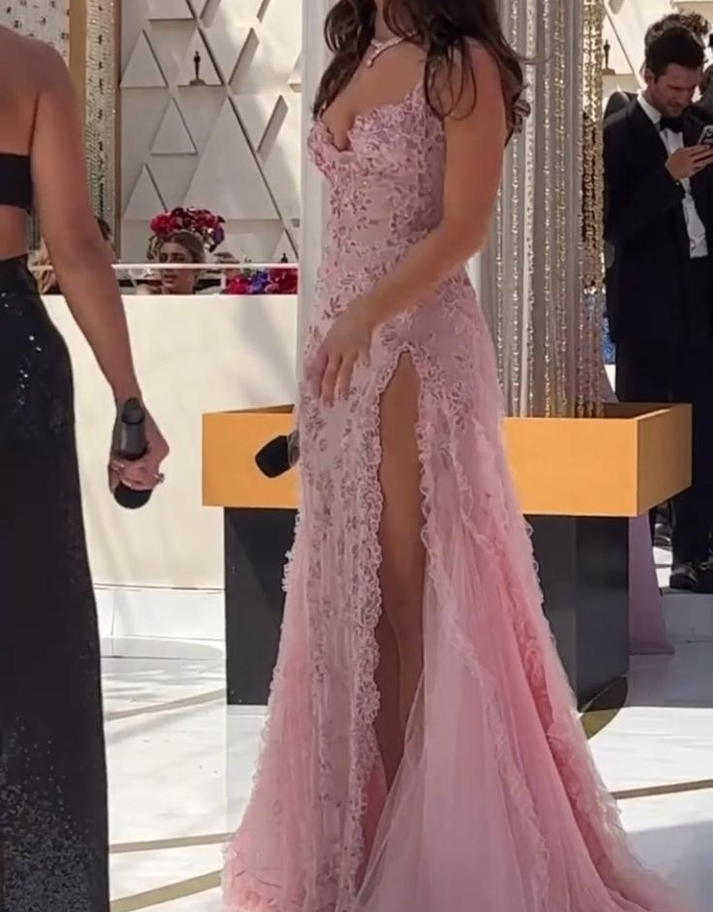 long prom dress pink evening gown