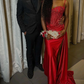 Stunning Red Long Prom Gown Evening Dress With Split    fg7389