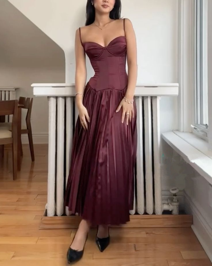 Burgundy Spaghetti Straps A-Line Long Party Dress Birthday Outfits fg7248 Burgundy Spaghetti Straps A-Line Long Party Dress Birthday Outfits fg7248