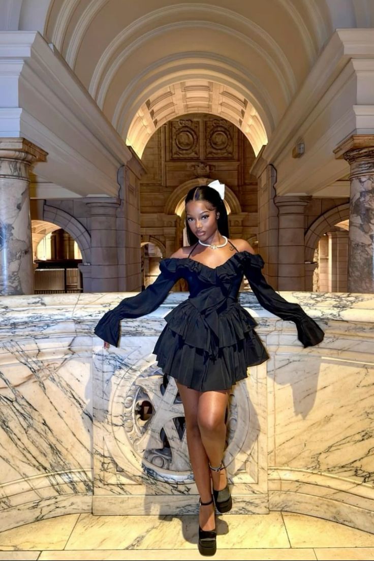 long sleeve black dress hoco La Femme 30857