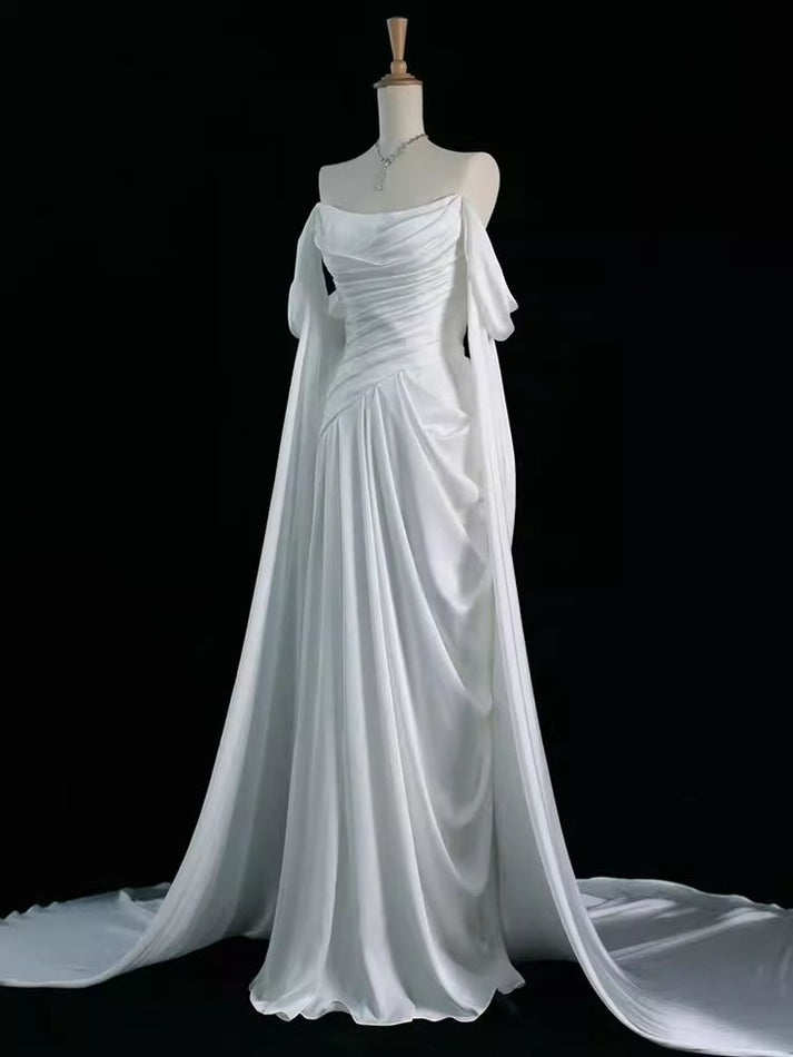 SATIN DRAPED DRESS