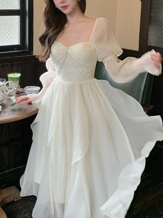 Robe de soirée princesse décontractée pour femme, style vintage, coupe trapèze, tenue d'anniversaire, fg7214