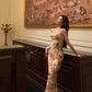 Robe de bal sexy à bretelles spaghetti et motif floral, longueur cheville, robe d'anniversaire fg7029