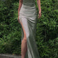 Simple Long Prom Dresses with High Slit,Evening Party Dresses     fg1421