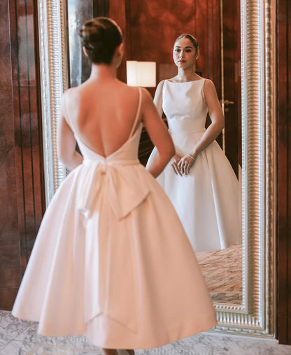 Simple White Backless Wedding Dress Evening Party Dress fg7036 formalgowns Simple White Backless Wedding Dress Evening Party Dress fg7036 formalgowns