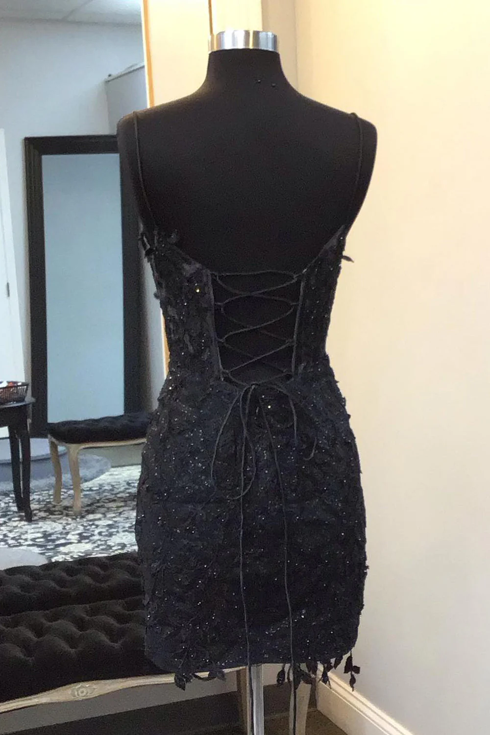 Sparkly Black Corset Lace Tight Short Homecoming Dress fg6311 formalgowns Sparkly Black Corset Lace Tight Short Homecoming Dress fg6311 formalgowns