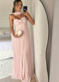 A-line pink long prom dress party dress    cg20783 main image 0