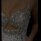 Robe de soirée courte noire irrégulière, tenue d'anniversaire, robe de cocktail, fg8064