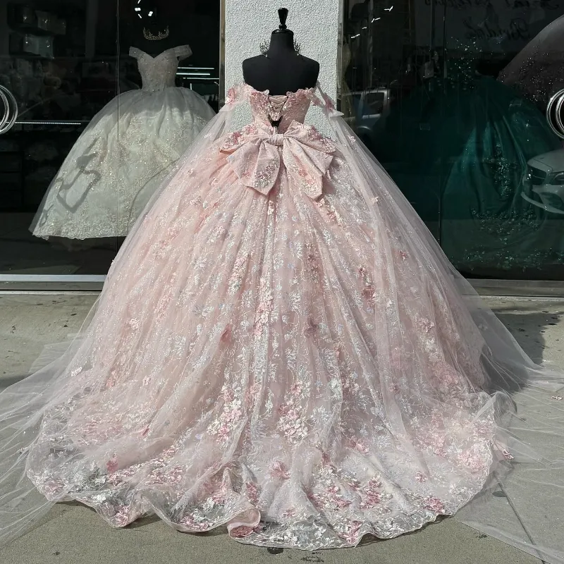 Light Pink Quinceanera Dress Off-Shoulder Lace Appliques Ball Gown fg6 formalgowns Light Pink Quinceanera Dress Off-Shoulder Lace Appliques Ball Gown fg6 formalgowns