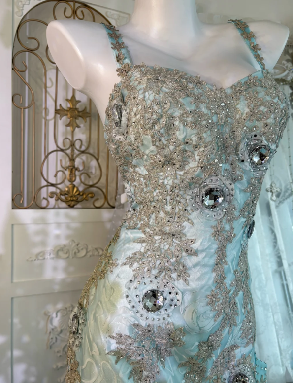 Robe de soirée longue sirène colorée à paillettes, tenue de remise de diplôme fg8362