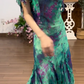 Green Chiffon Vintage Prom Party Dress Evening Dress Birthday Outfit fg8716