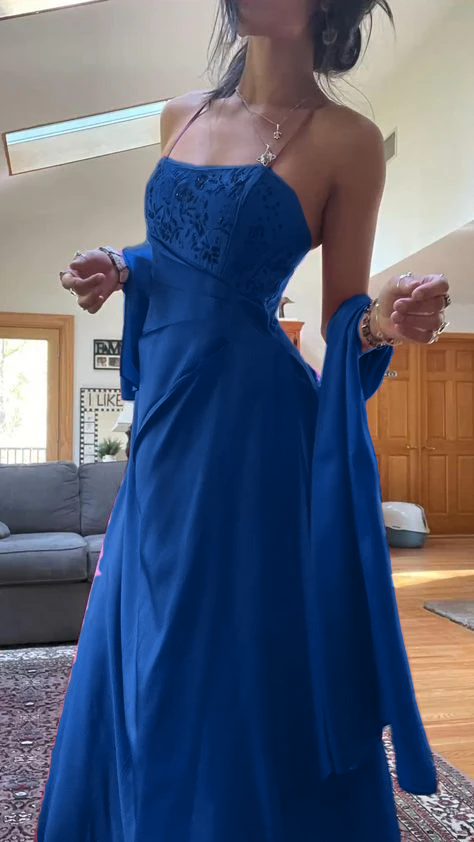 Superbe robe de bal longue rose à perles, coupe trapèze, fg7156
