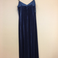 Robe de soirée vintage en velours à bretelles spaghetti, robe de bal fg2439