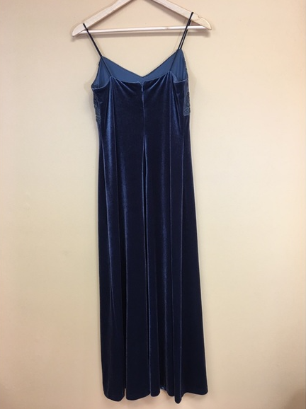 Robe de soirée vintage en velours à bretelles spaghetti, robe de bal fg2439